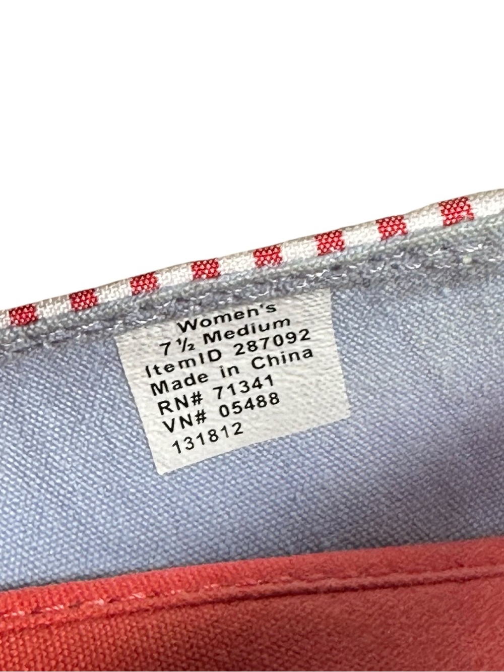 L.L.BEAN Red & White Stripe Espadrille Flats - Picture 7 of 9